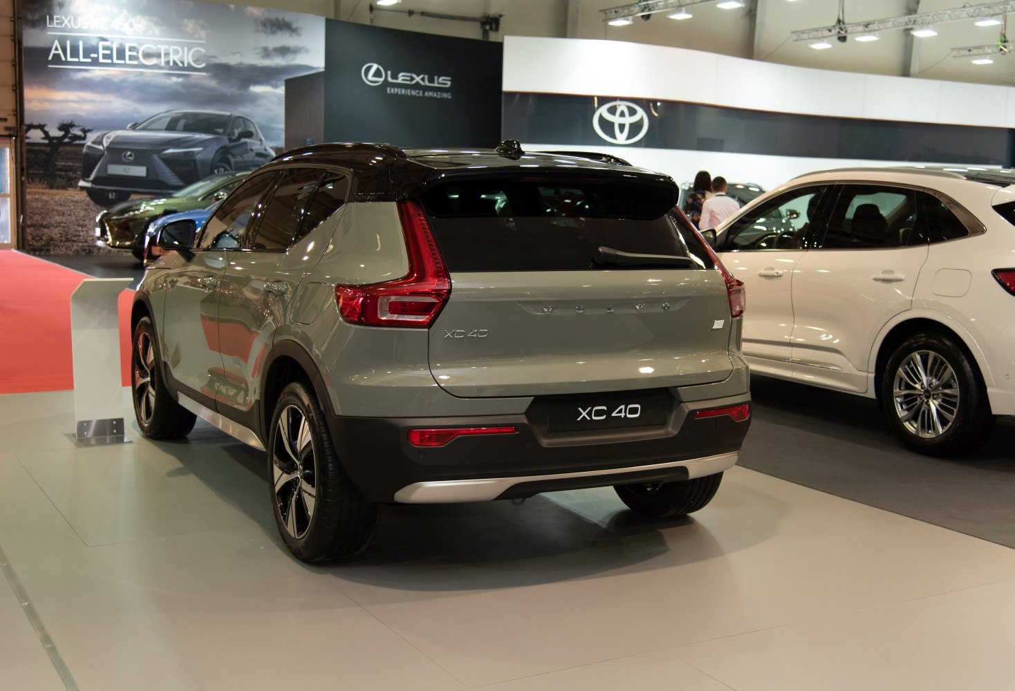 Rear view of a modern compact SUV with distinctive taillights and sporty rear design