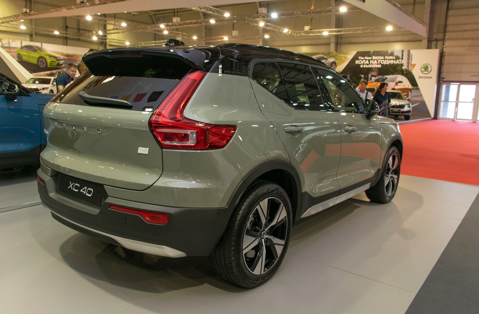 Rear view of compact SUV with distinctive LED tail lights and alloy wheels.