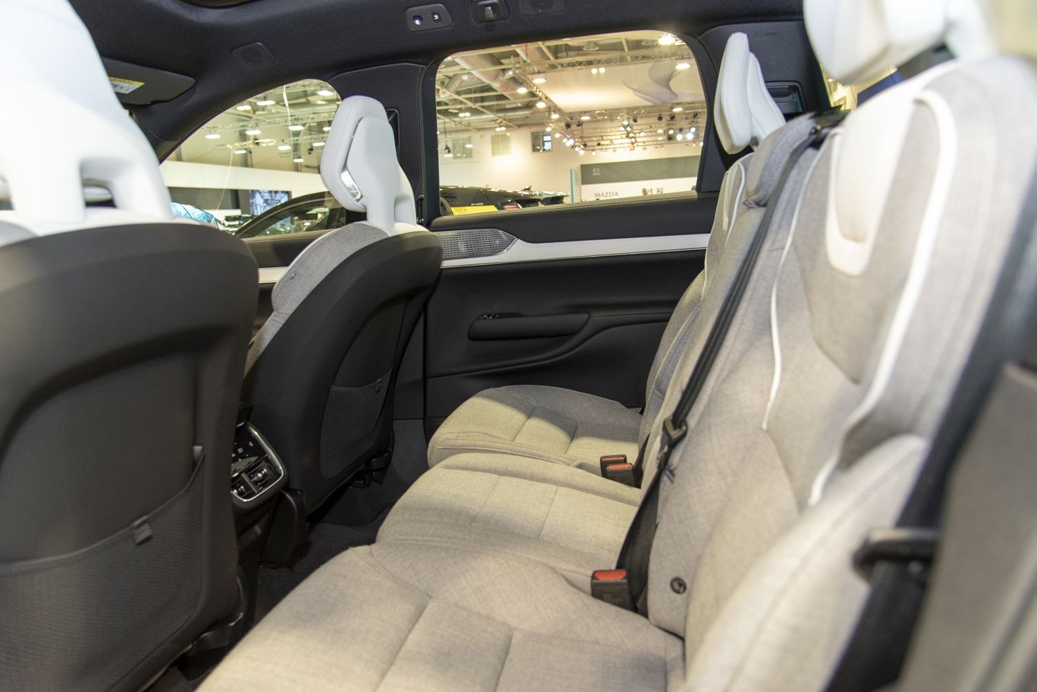 Spacious rear seats with premium upholstery and comfort details