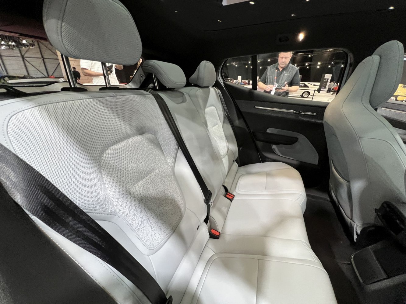 Spacious rear seat with premium upholstery and seating comfort
