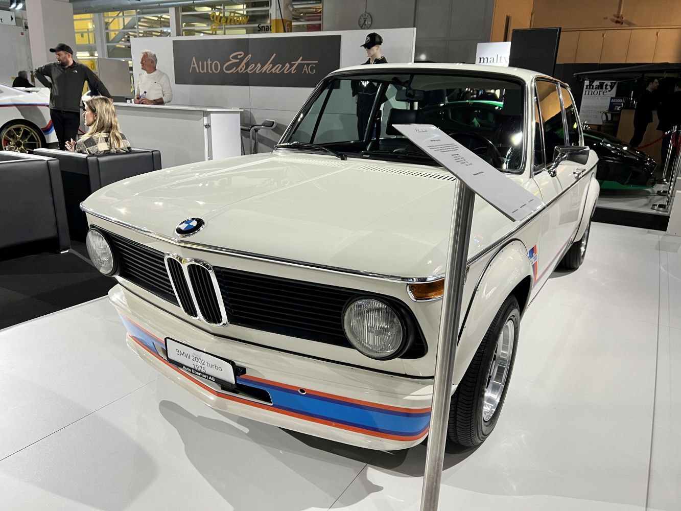 Close-up front view with grille and round headlights of vintage car