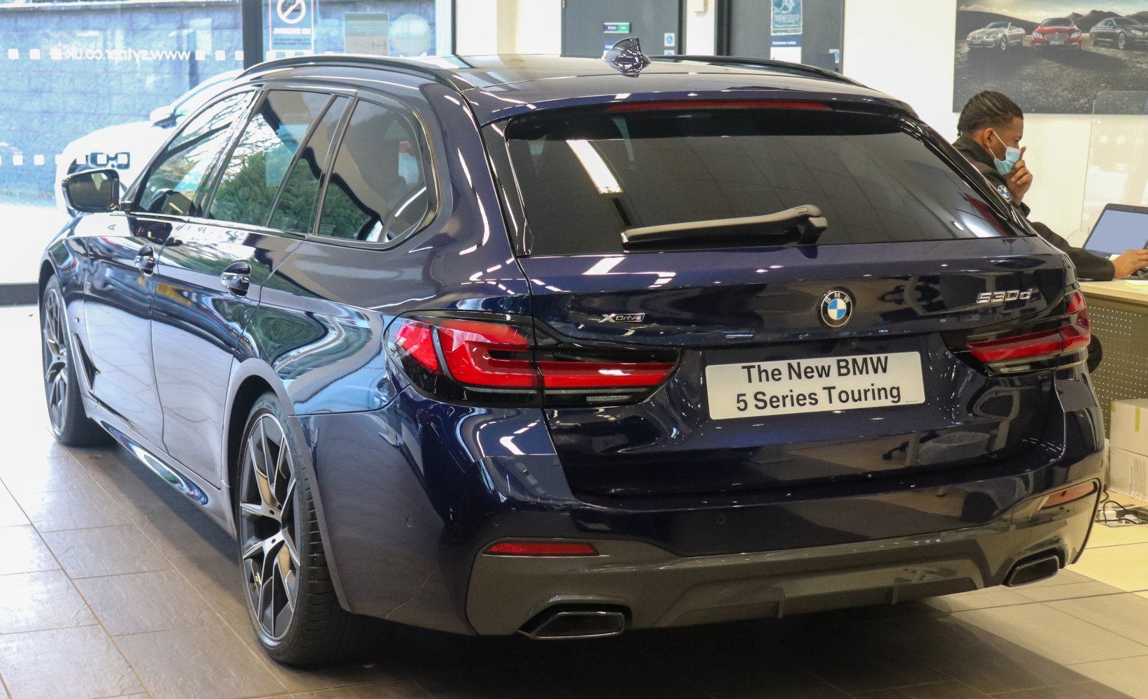 Sleek rear view with LED taillights and dual exhausts