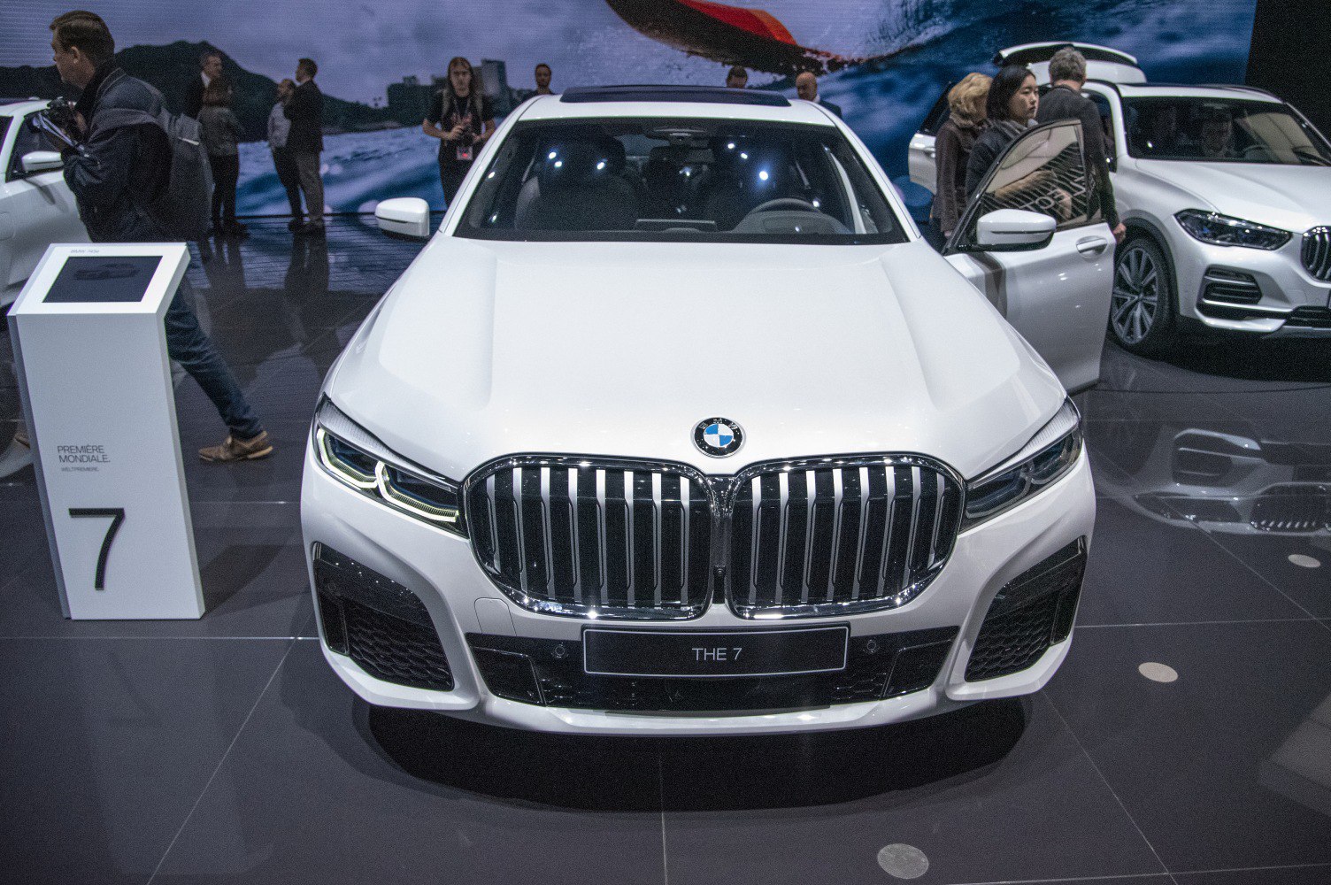 Front view with kidney grille and LED headlights