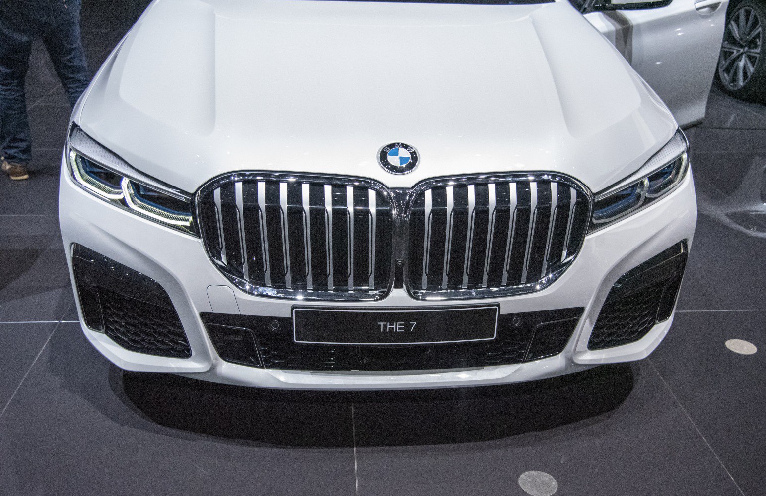 Front view with kidney grille and LED headlights
