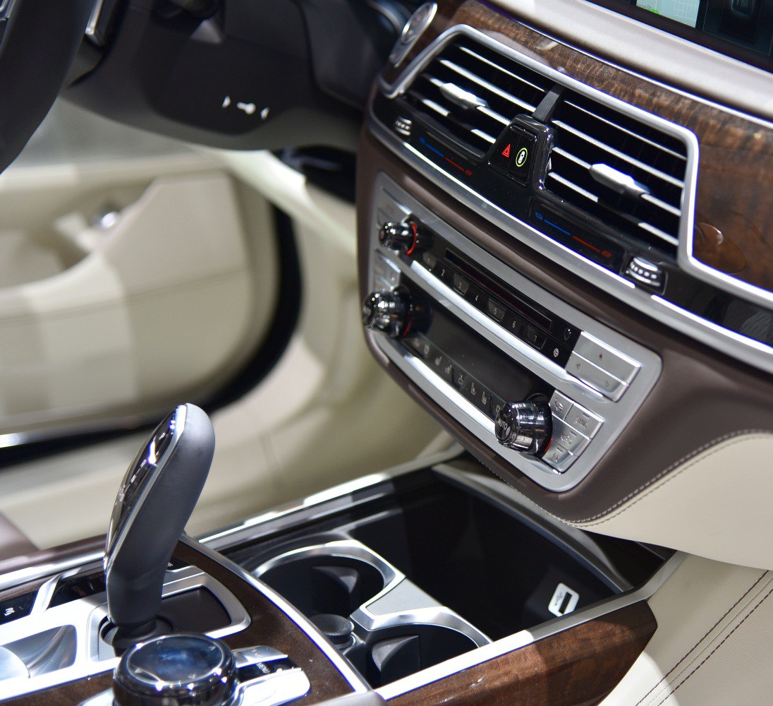Luxury interior controls with climate system and gear selector