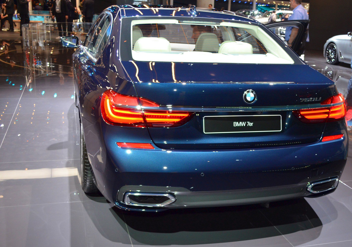 Rear view with LED taillights and dual exhaust tips