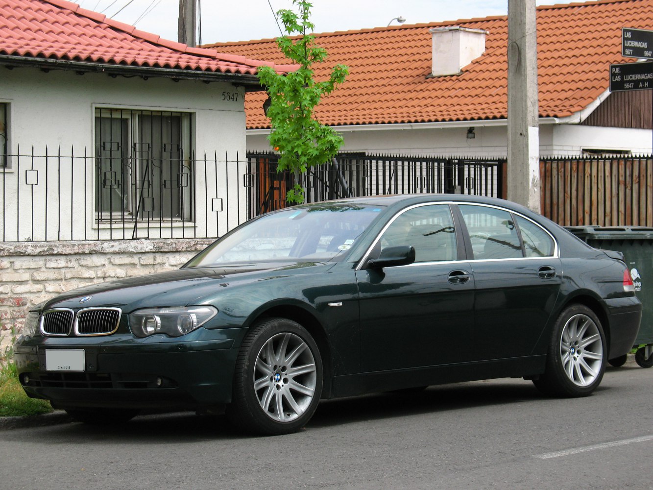 Four-door luxury sedan with alloy wheels