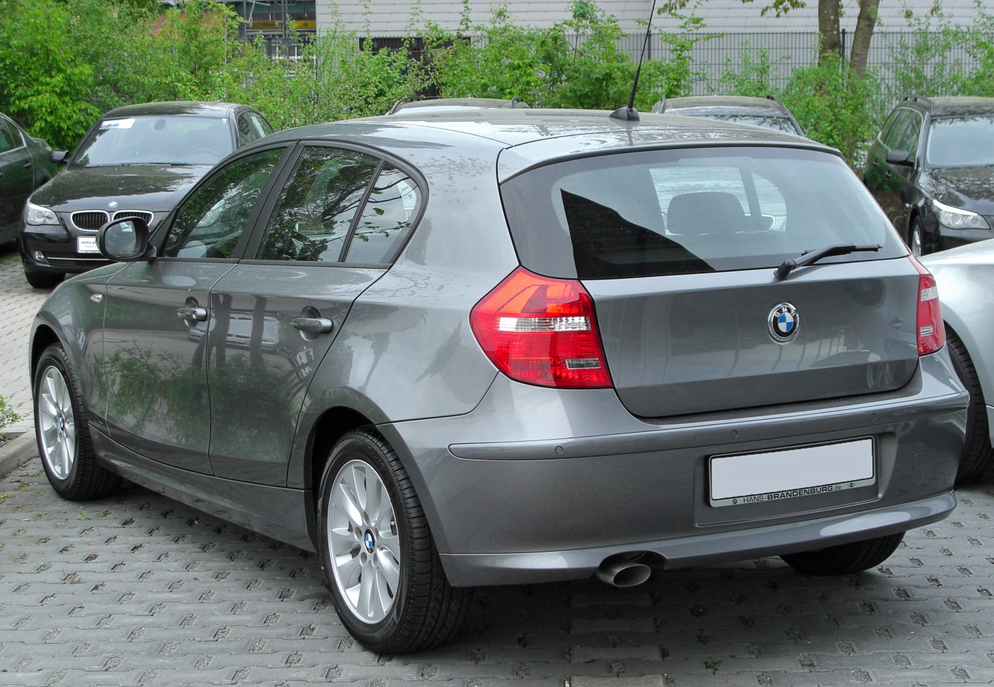 Rear view of a 5-door hatchback with distinctive taillights and compact design