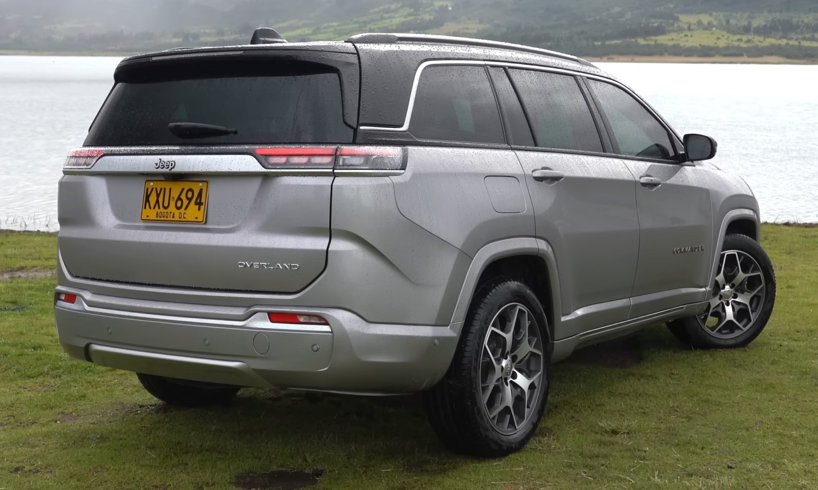 Rear and side view of SUV with Overland trim and alloy wheels