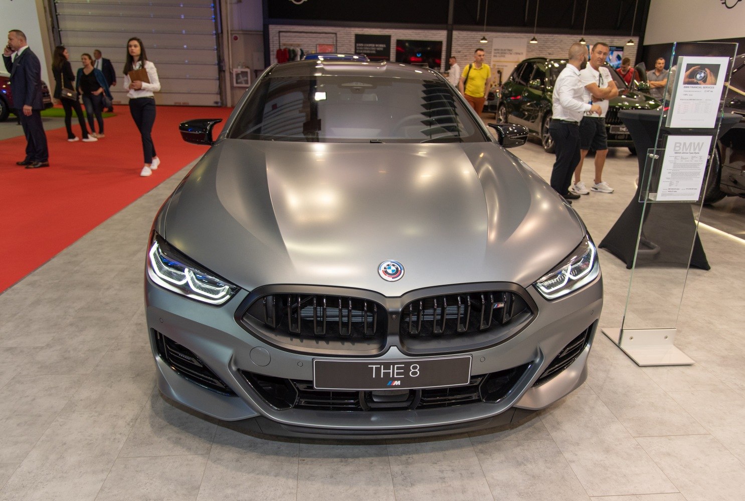Matte-finished front with bold kidney grille and sharp LED headlights