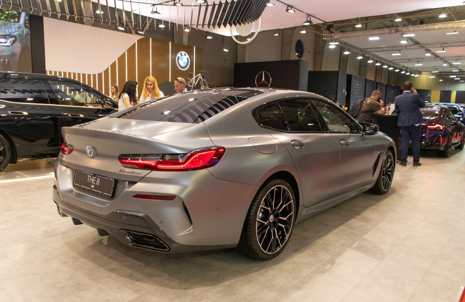 Rear design with sleek taillights and sporty dual exhausts