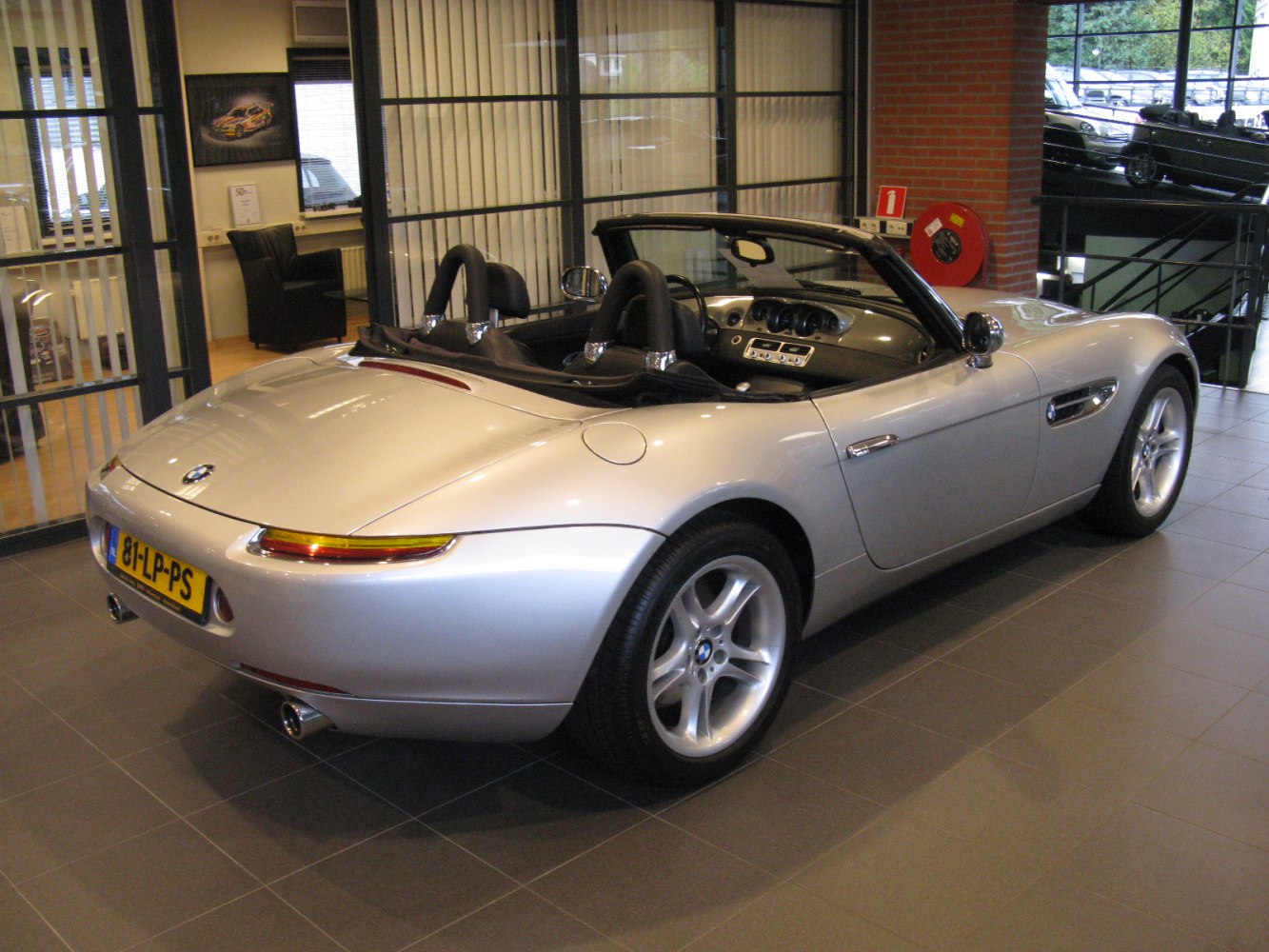 Convertible rear view with dual exhaust and leather interior