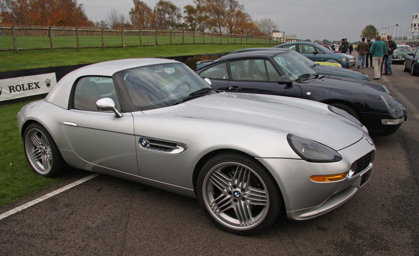 Silver roadster with alloy wheels and side air vents