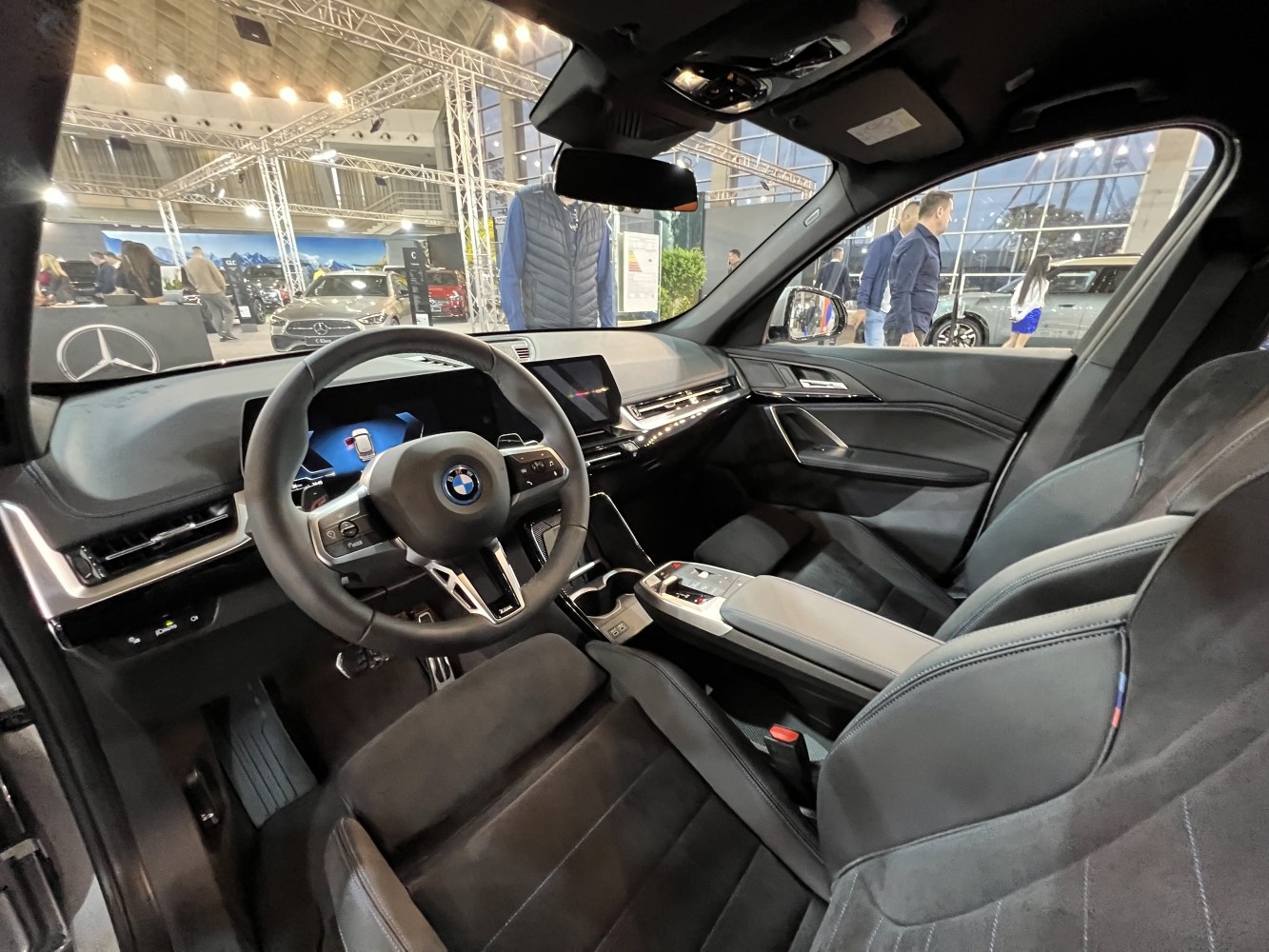 Modern digital dashboard and sleek steering wheel interior