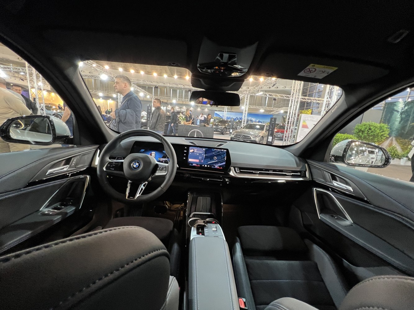 Interior with digital dashboard and steering wheel