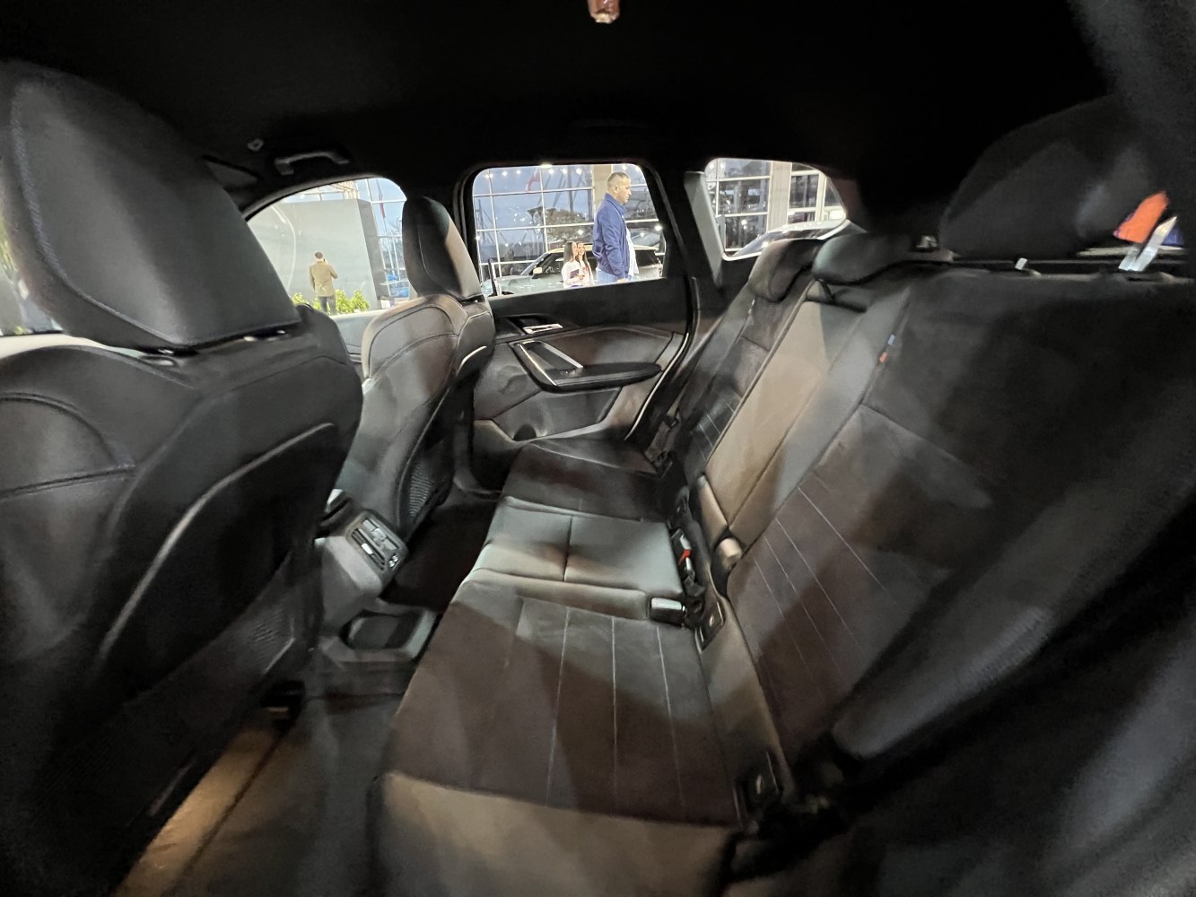 Spacious rear passenger seating with premium leather upholstery