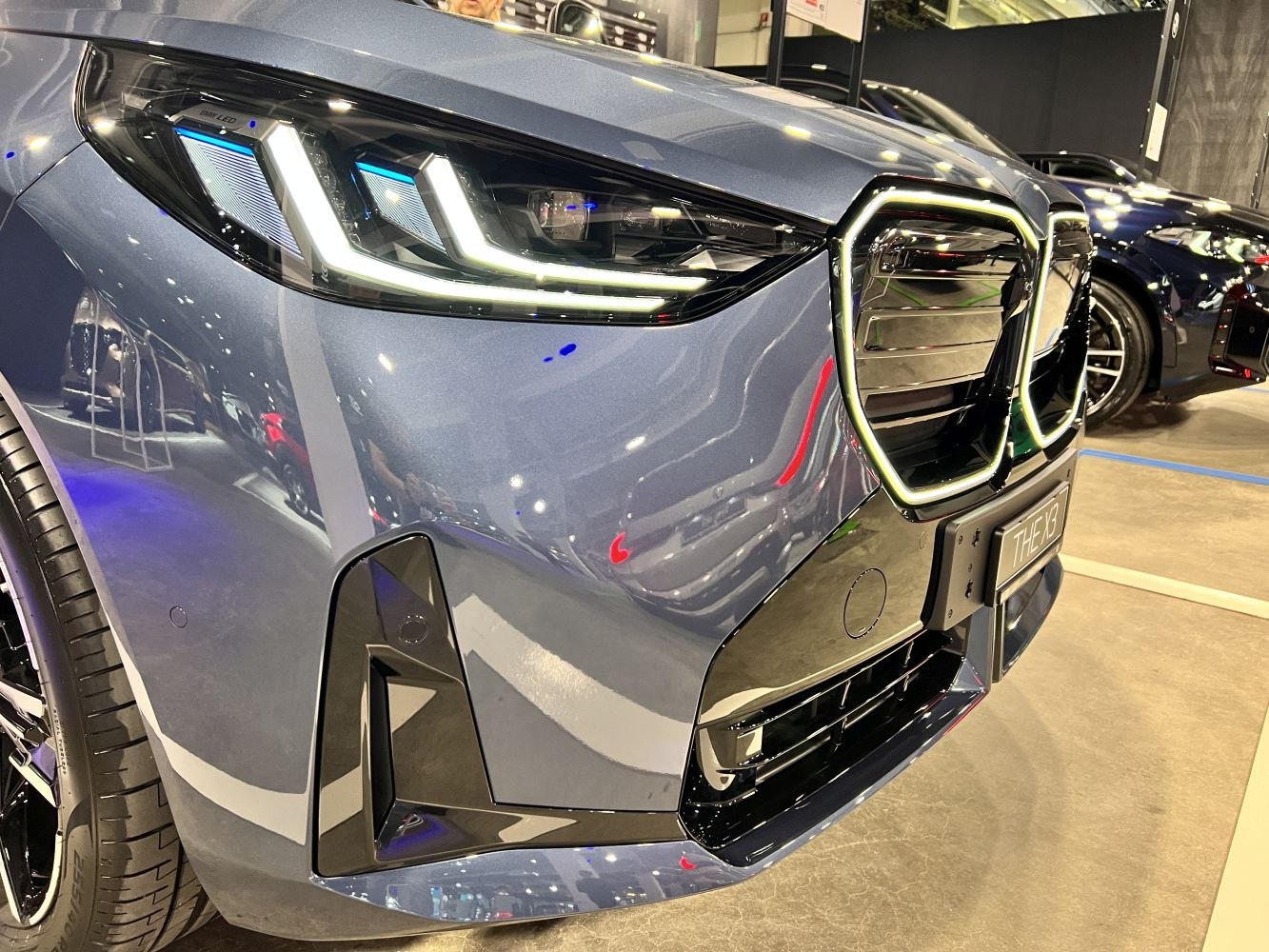 Modern LED headlights with distinctive light pattern and bold front grill