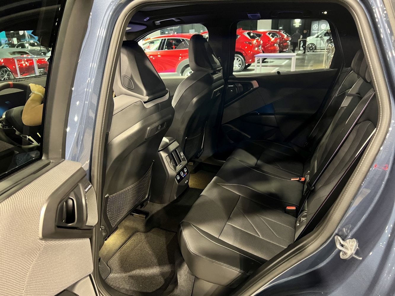 Spacious modern rear interior seating with comfort features
