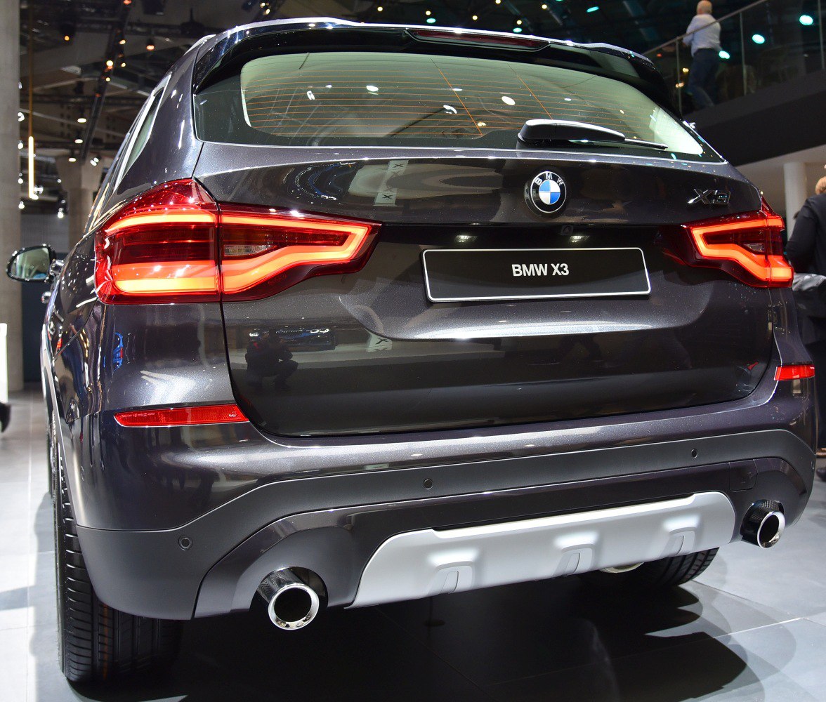 Rear view showing LED taillights and dual exhaust system