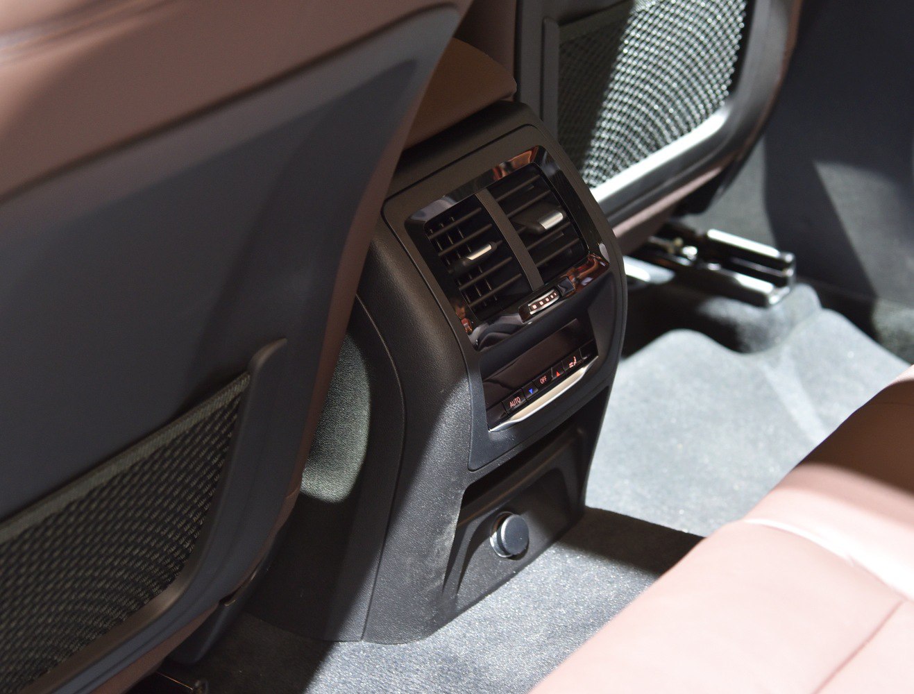 Rear seat climate control vents and panel