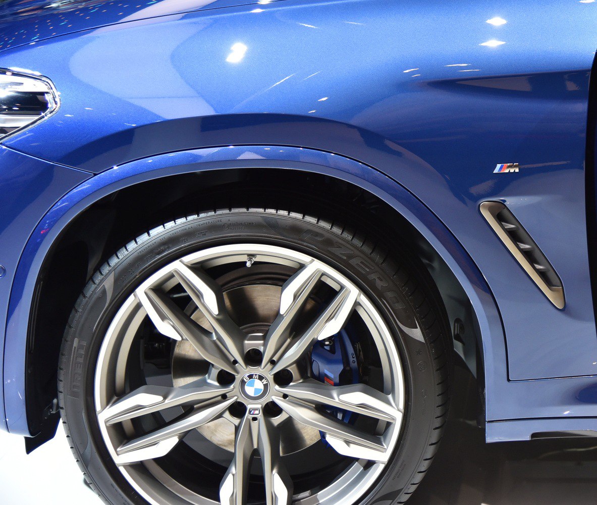 M Performance alloy wheel and side vent with Pirelli P Zero tire