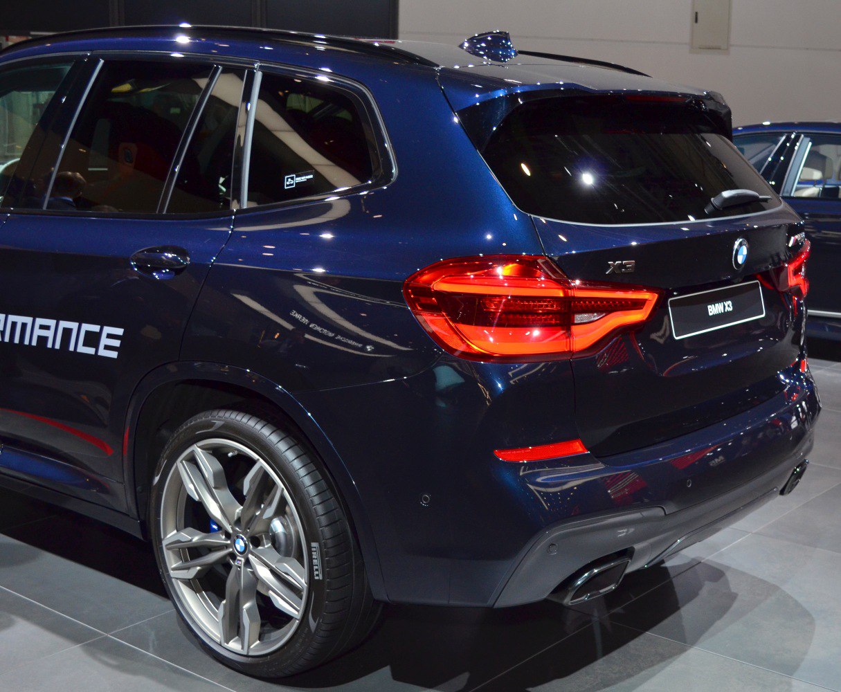Rear view with LED tail lights and striking alloy wheels