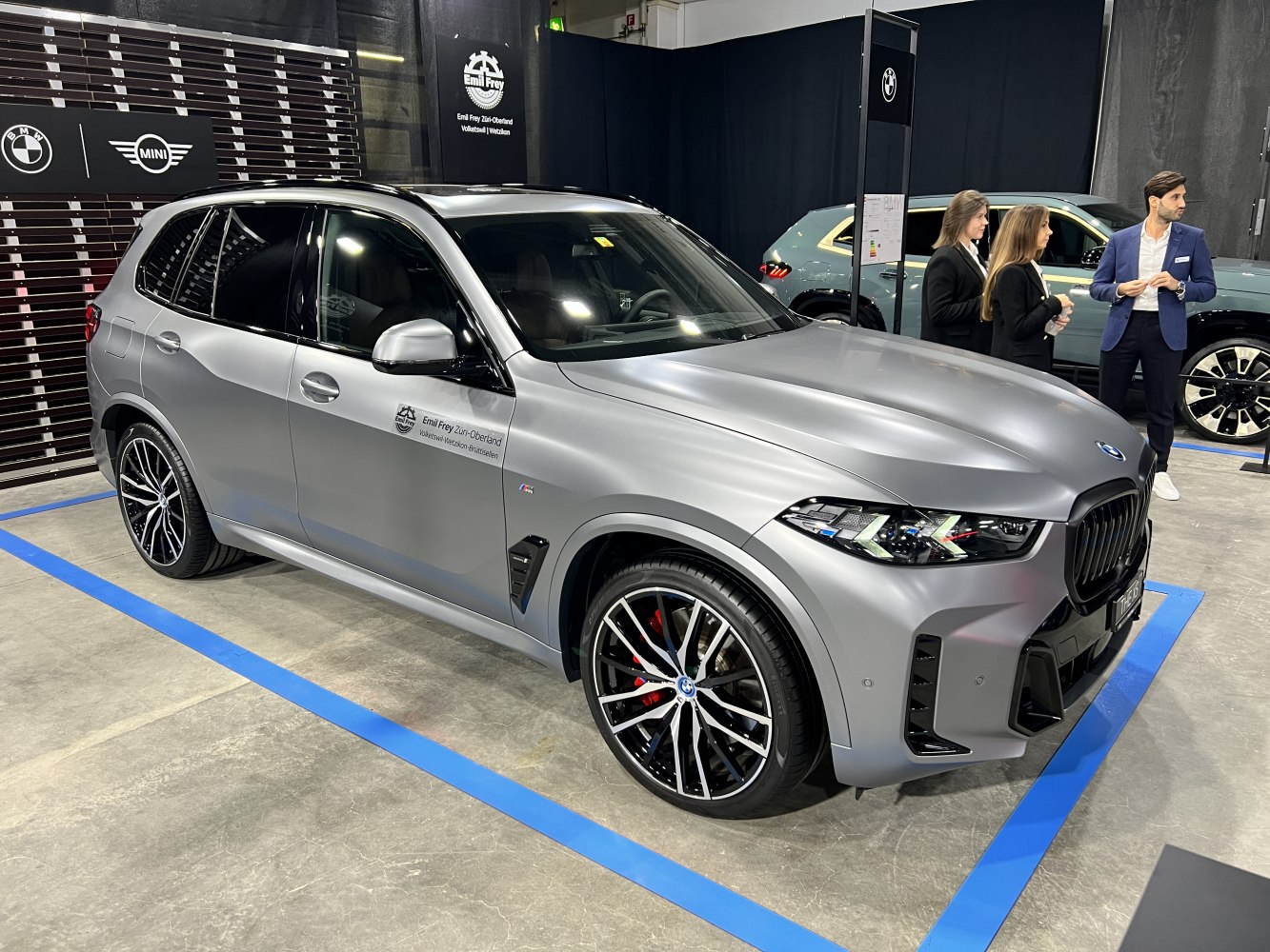 Front side profile with matte finish, LED headlights, and sporty alloy wheels