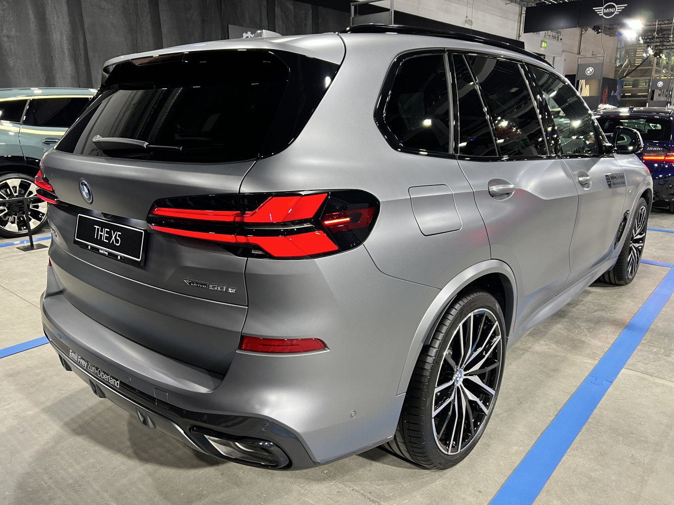 Rear of modern SUV with LED tail lights and alloy wheels