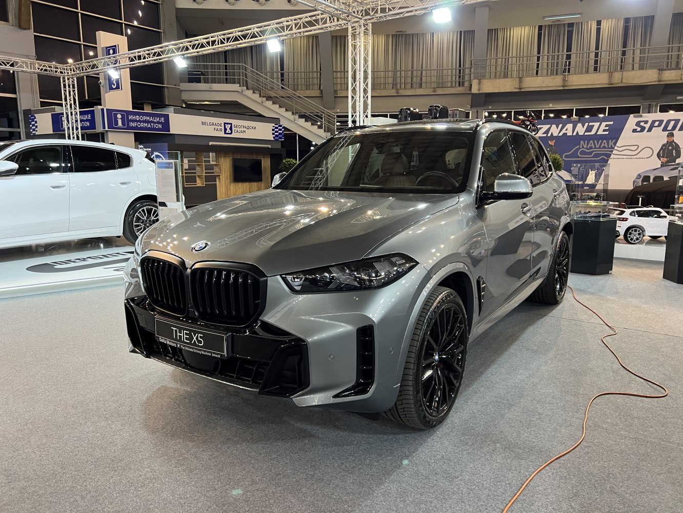 Front grille and black alloy wheels on sleek SUV