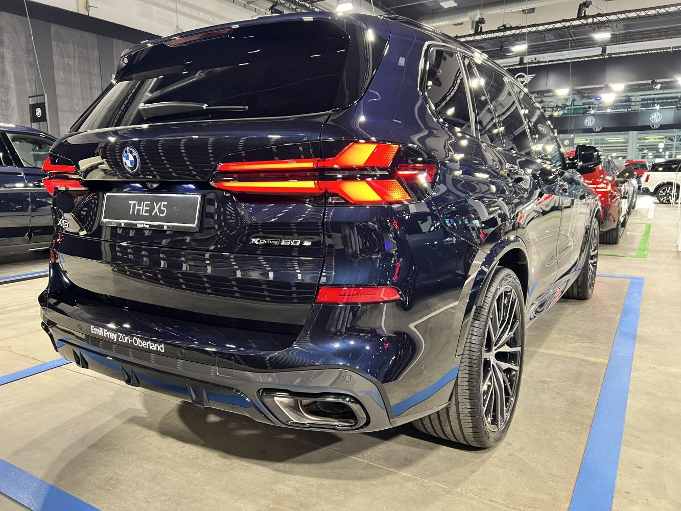 Modern rear design with LED taillights and dual exhaust tips