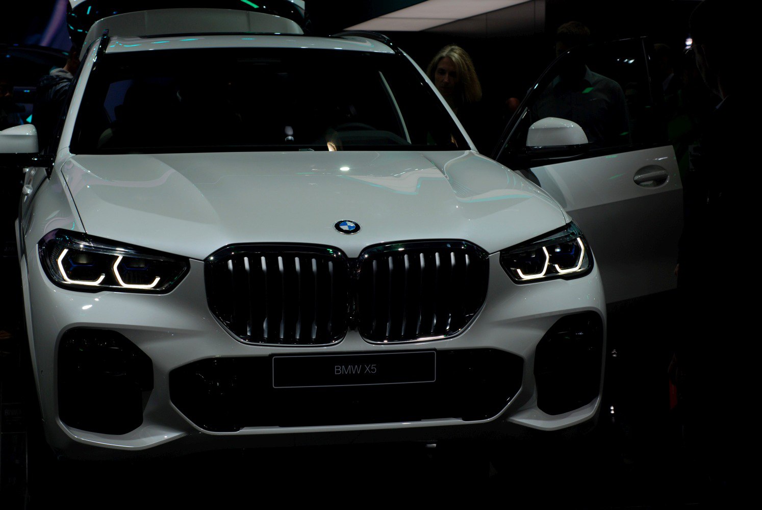 Front view with kidney grille and LED headlights