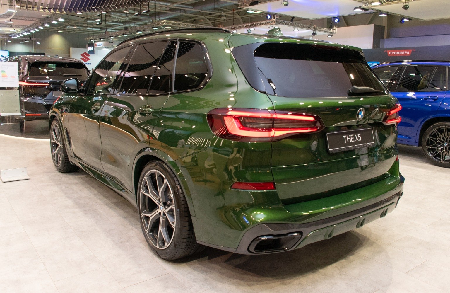 Rear and side view of SUV with LED taillights and alloy wheels