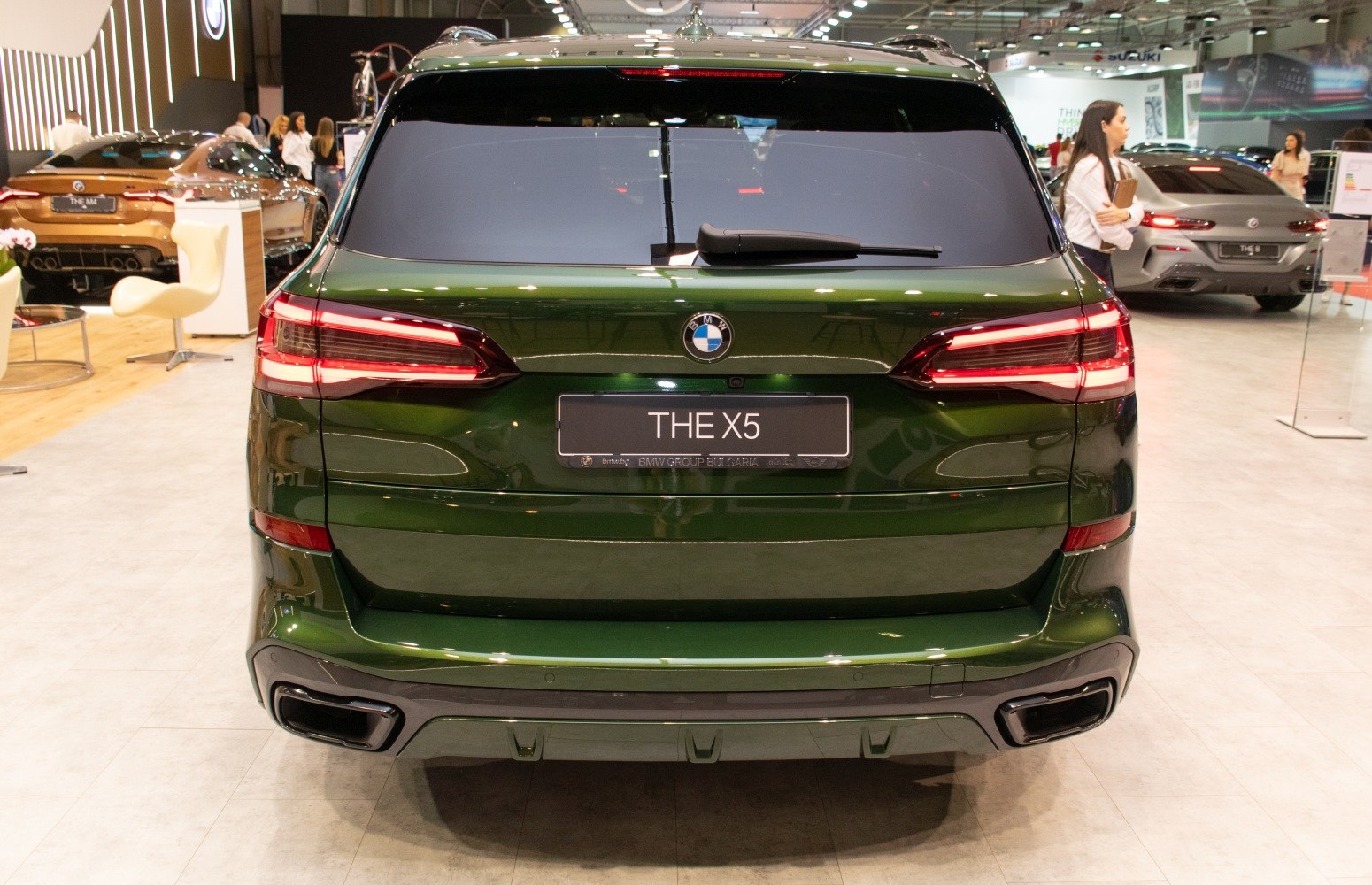 Rear view with LED taillights and dual exhaust tips