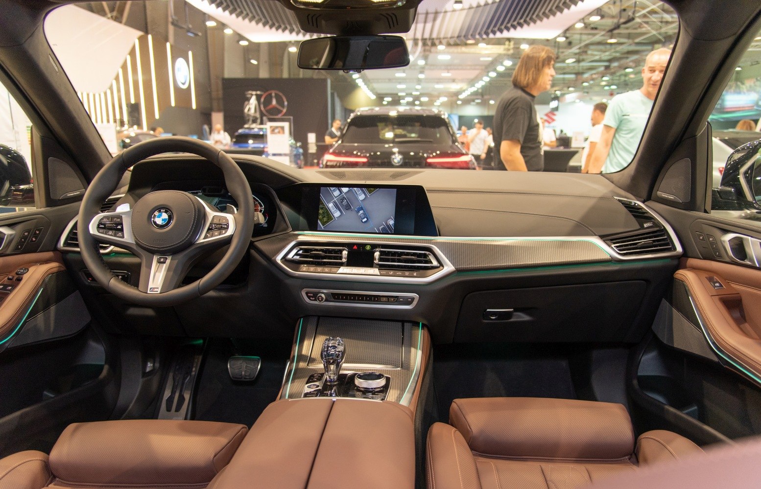 Luxury cabin with digital display and premium leather seats