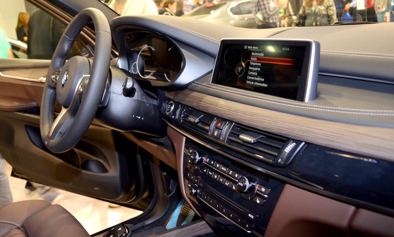 Modern dashboard with infotainment screen and climate controls