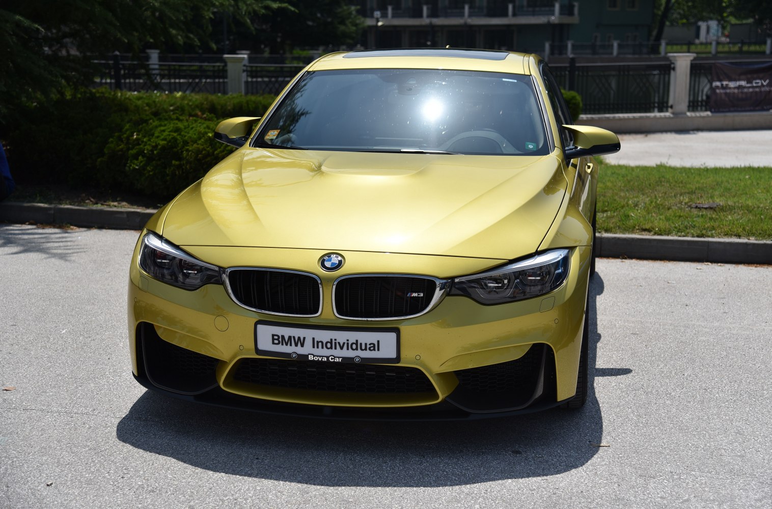 Aggressive front hood and kidney grille with sporty headlights