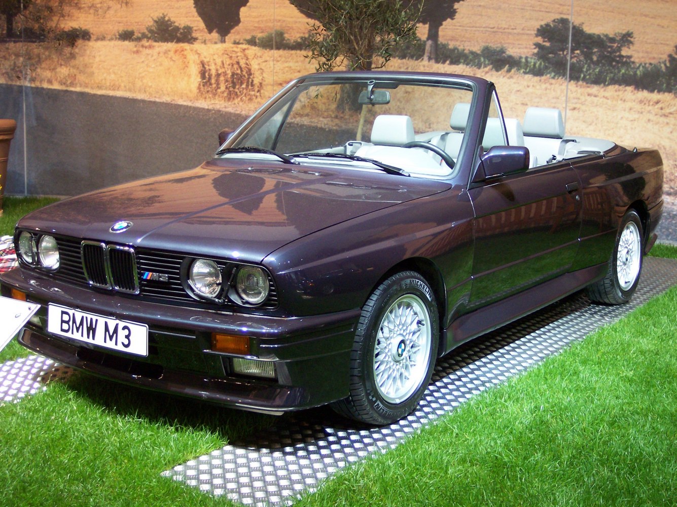 Classic convertible with quad headlights and sporty design