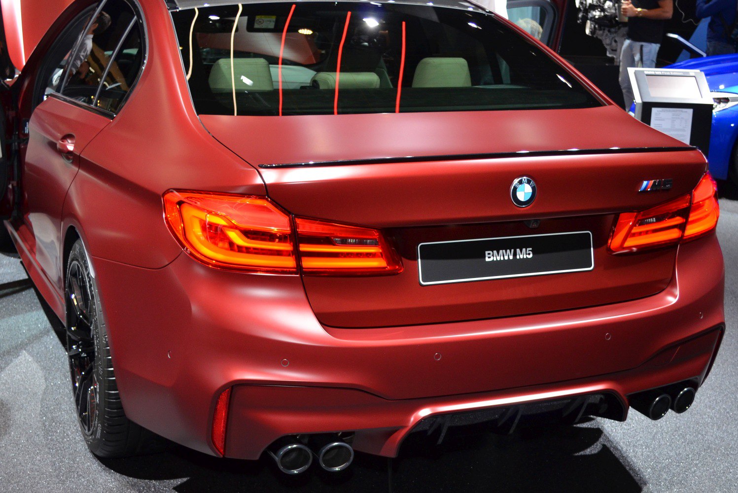 Rear view with LED taillights and quad exhaust tips