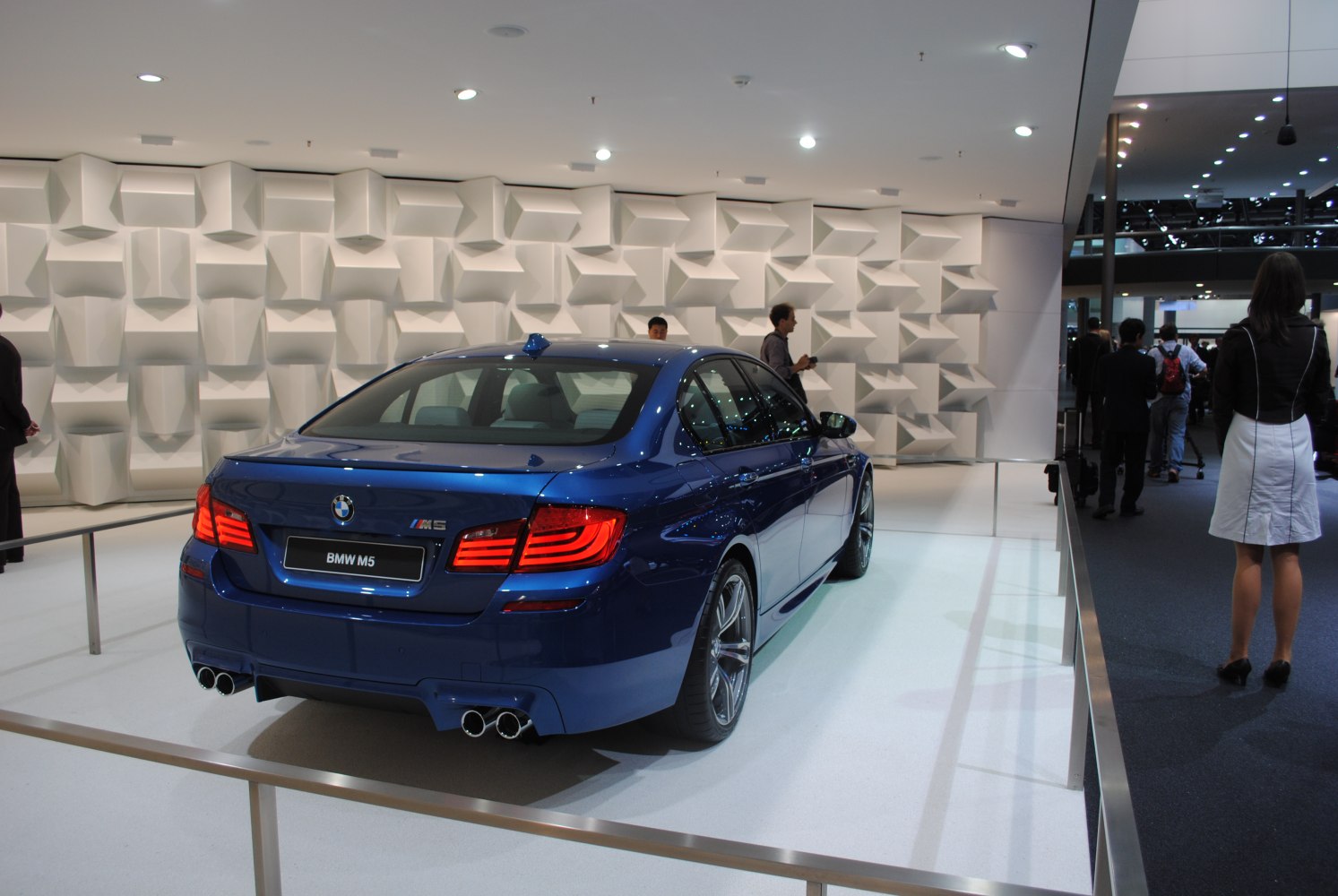 Rear view with quad exhausts and LED taillights
