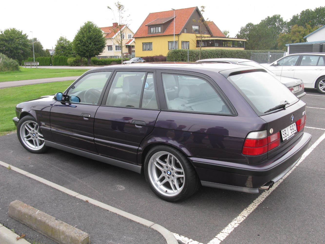 Sports touring station wagon with alloy wheels and wide body styling