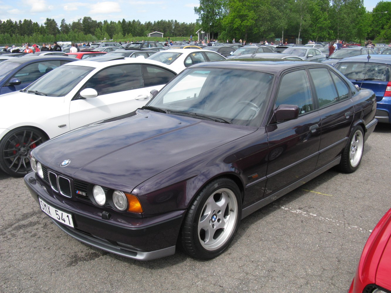 Classic sedan with quad headlights and alloy wheels