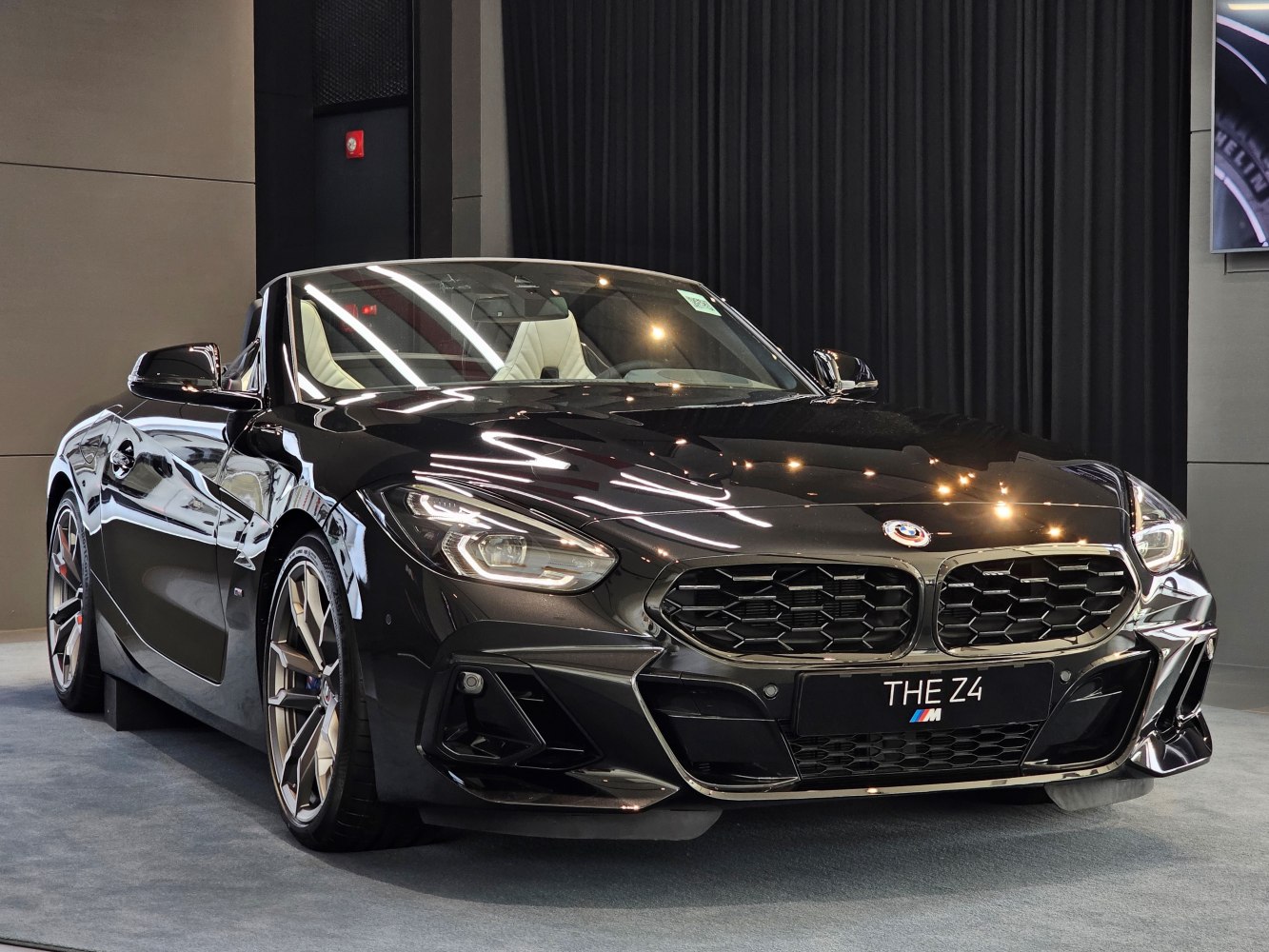Front angle with sporty grille and sleek LED headlights