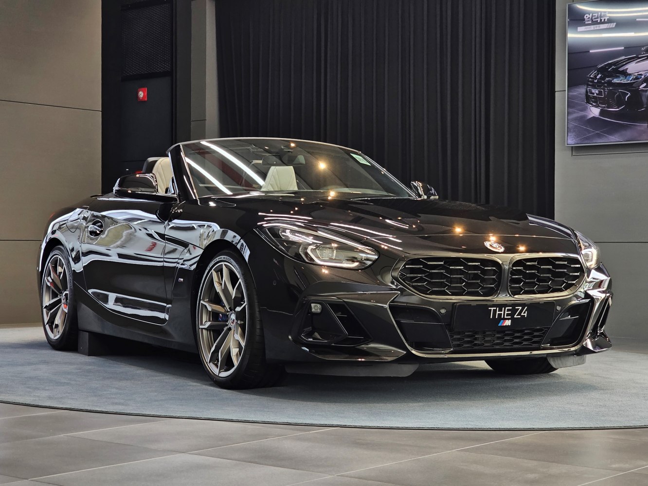 Front view of convertible with sporty grille and LED headlights