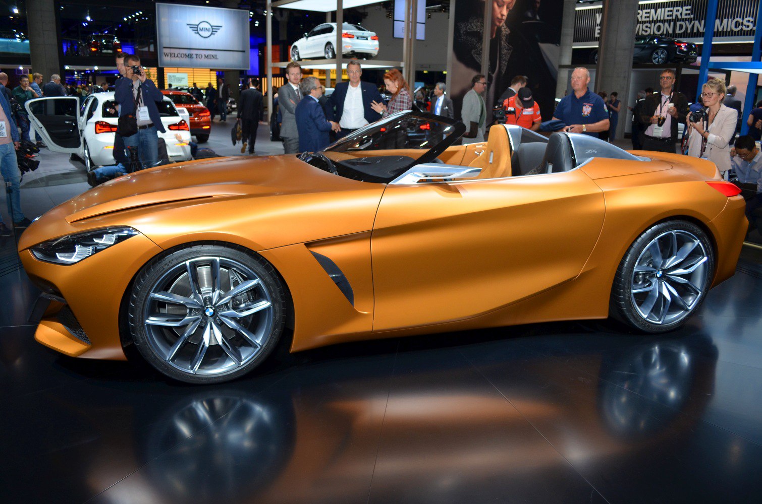 Convertible roadster with sleek aerodynamic design and alloy wheels