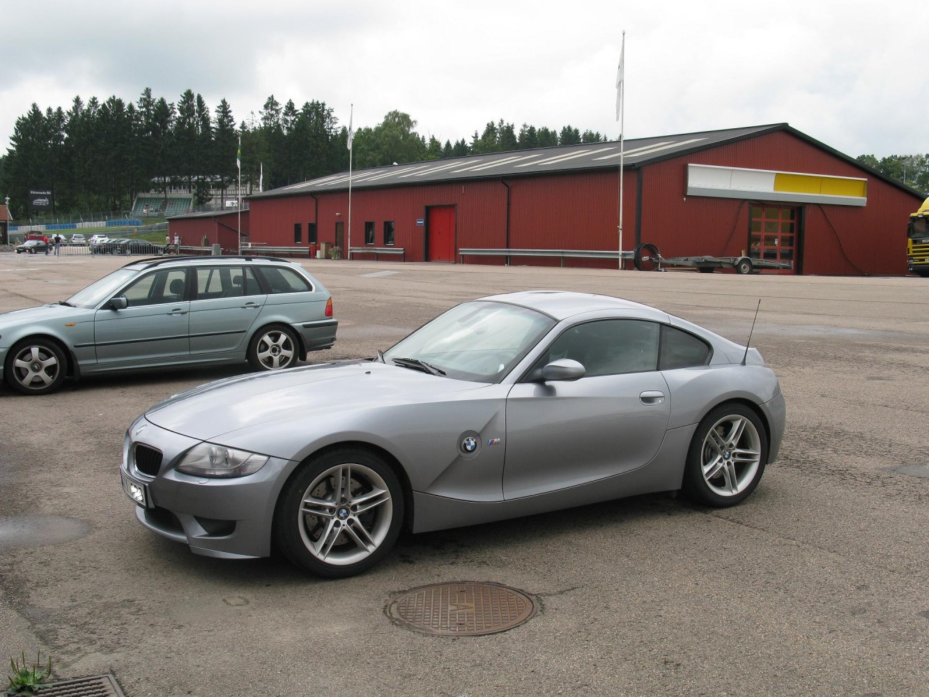 Silver coupe with sleek sporty design and alloy wheels