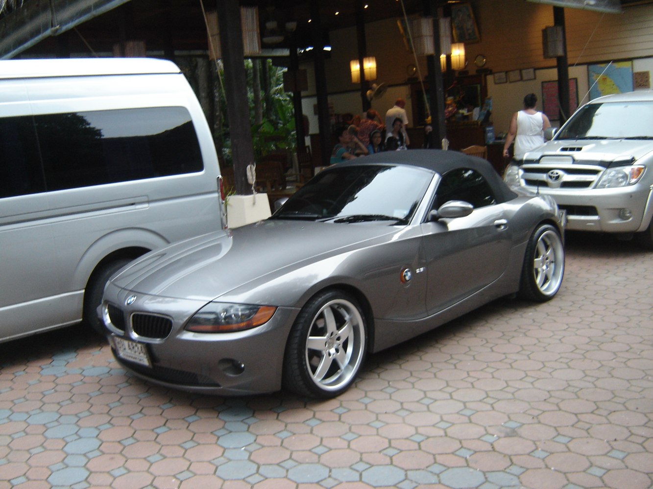 Convertible roadster with sleek body and sporty alloy wheels