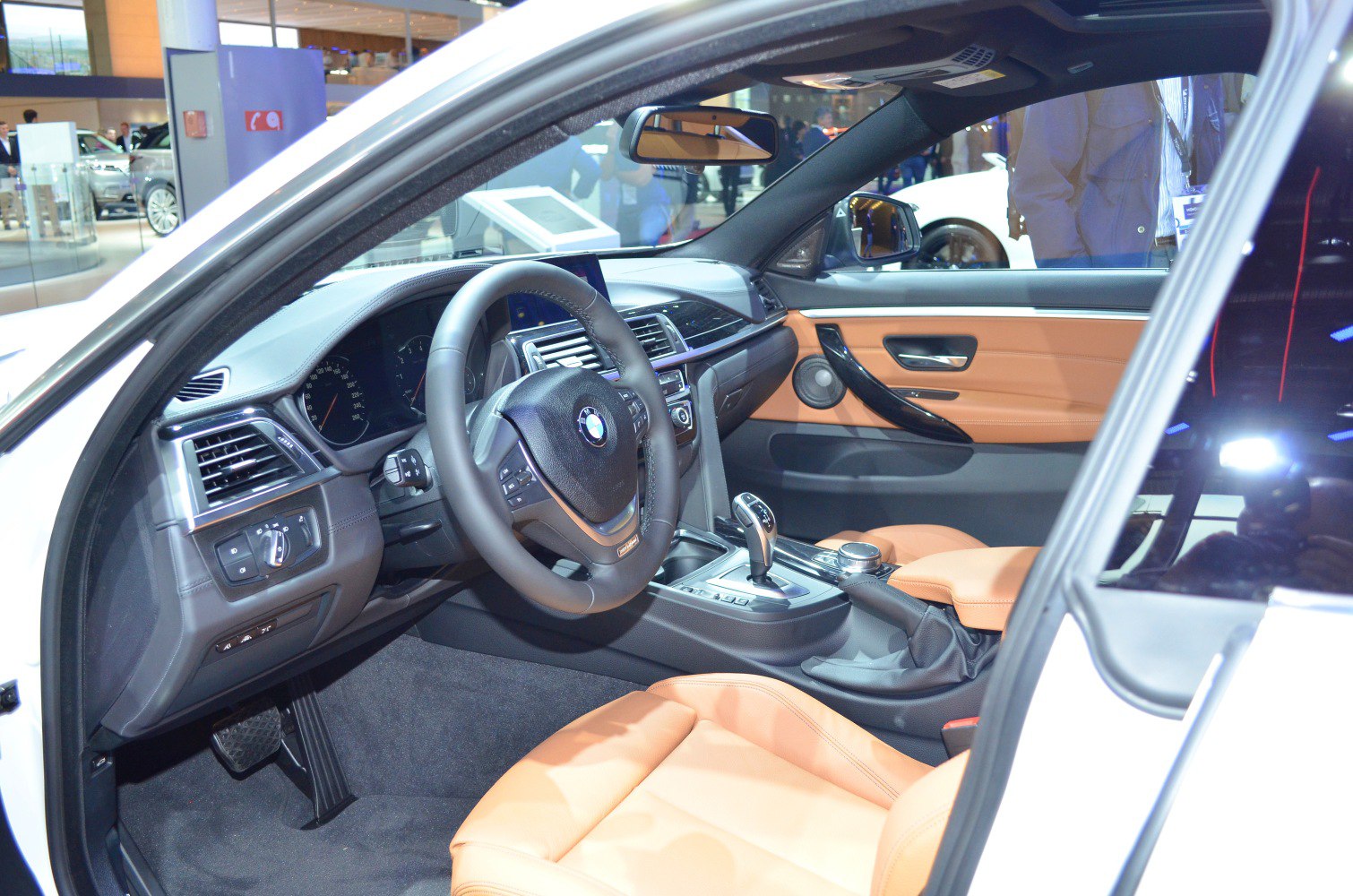 Luxury leather interior with advanced dashboard and automatic gear