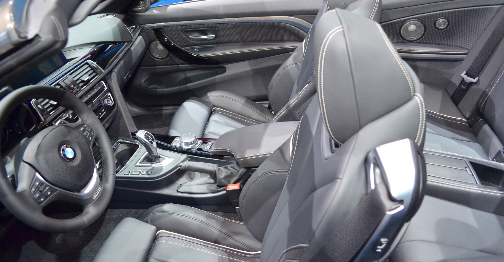 Luxury leather seats with advanced dashboard and center console controls