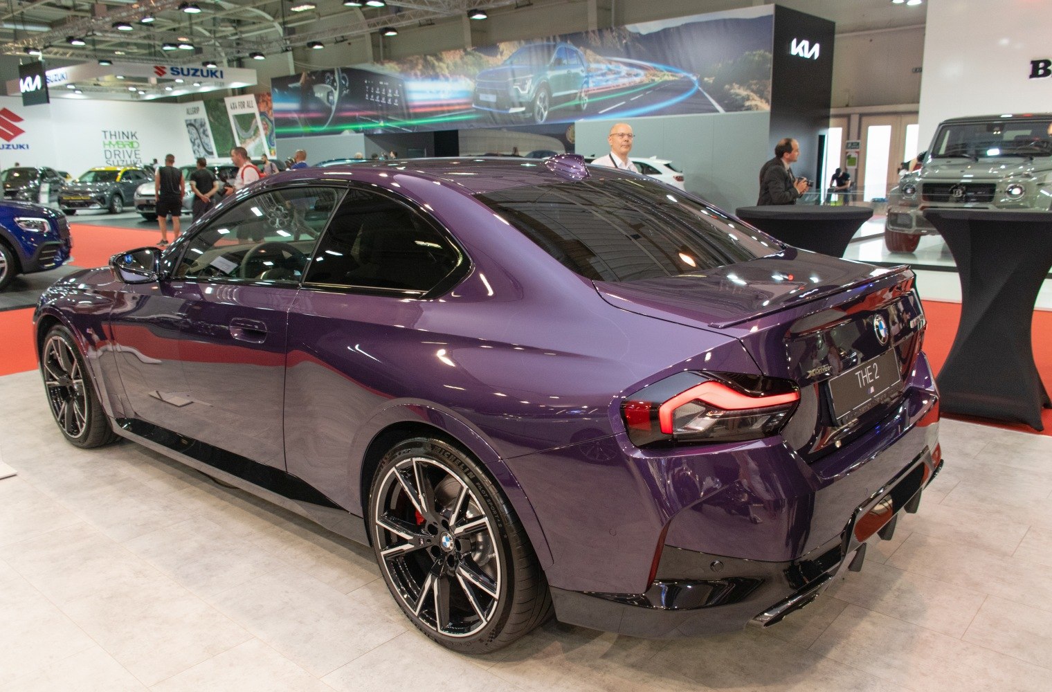 Rear side view with LED taillights and black alloy wheels