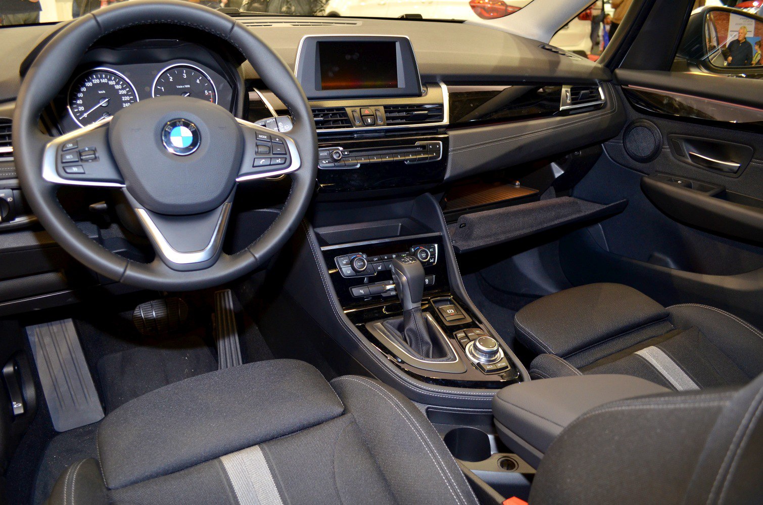 BMW Gran Tourer dashboard and steering wheel interior design